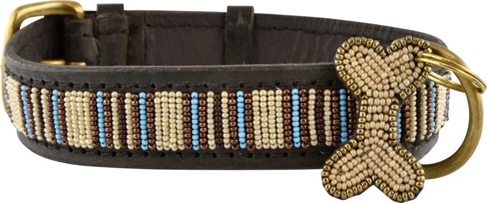 Kampuni håndlavet hundehalsbånd Blå Nile