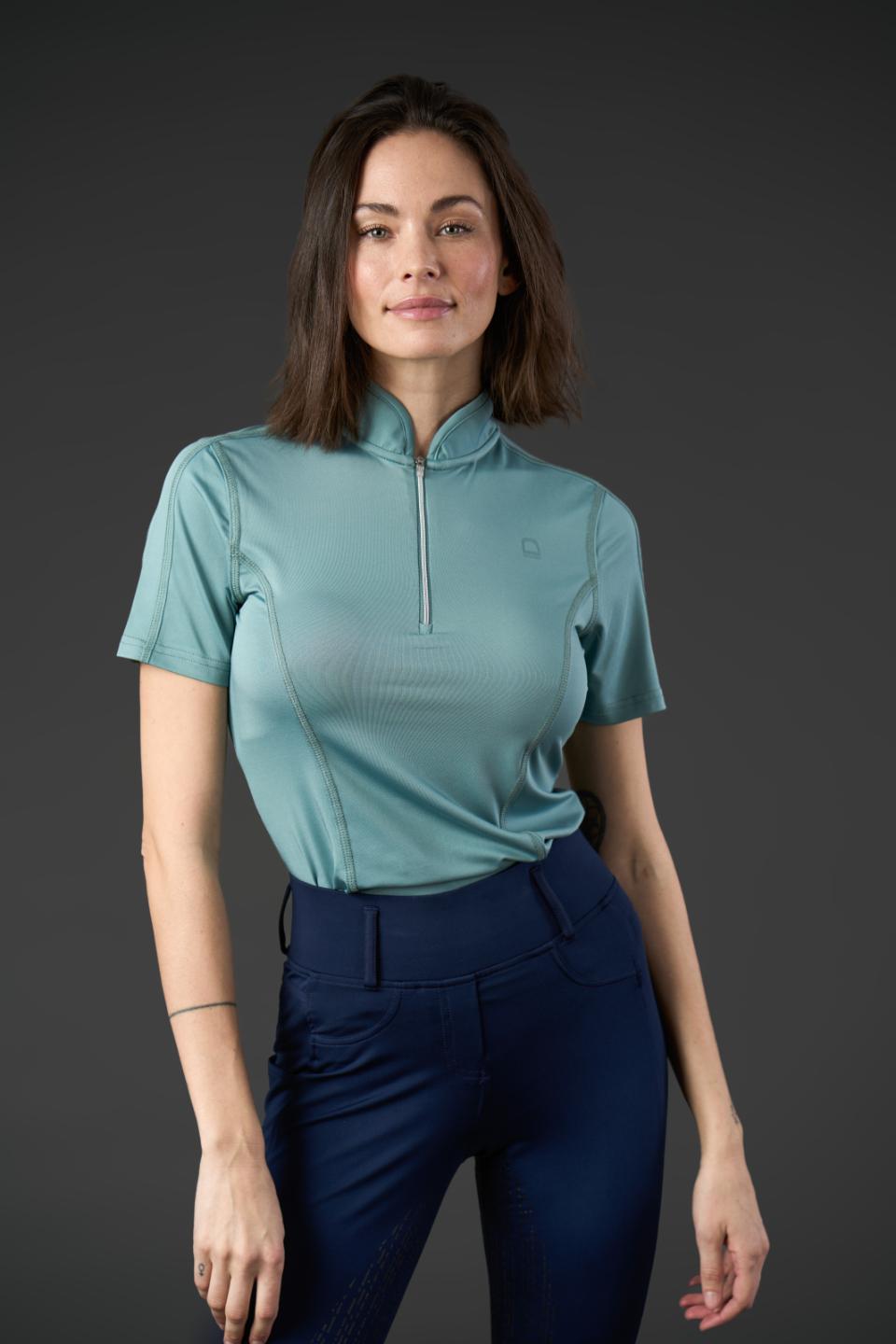 Equipage Awesome kurzärmelige Reitbluse mit Reißverschluss
