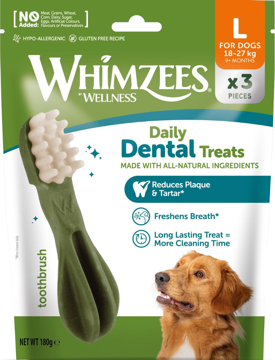 Whimzees Toothbrush L til store hunde