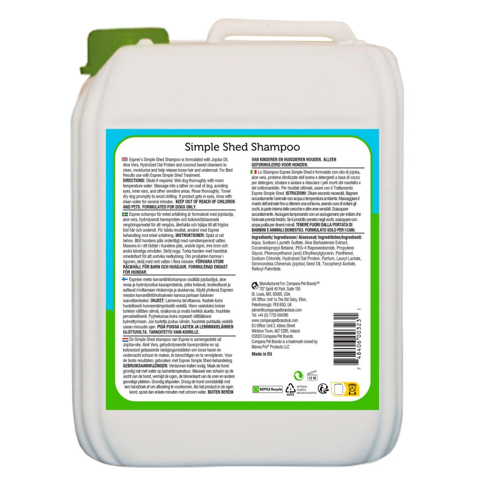 Espree Simple Shed Shampoo ved fældning