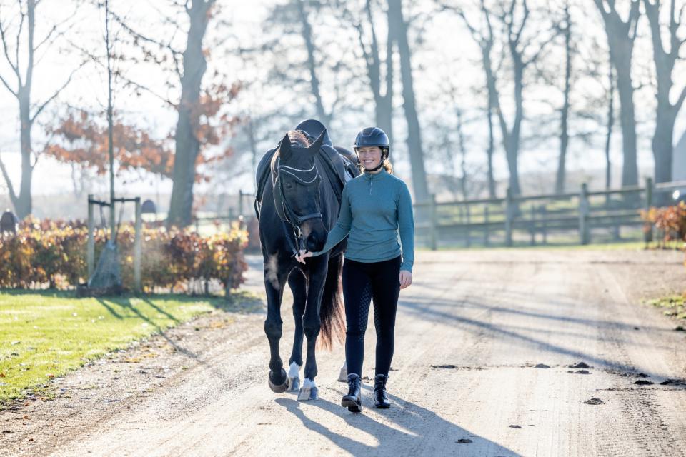Equipage Stacey langærmet half-zip rideshirt