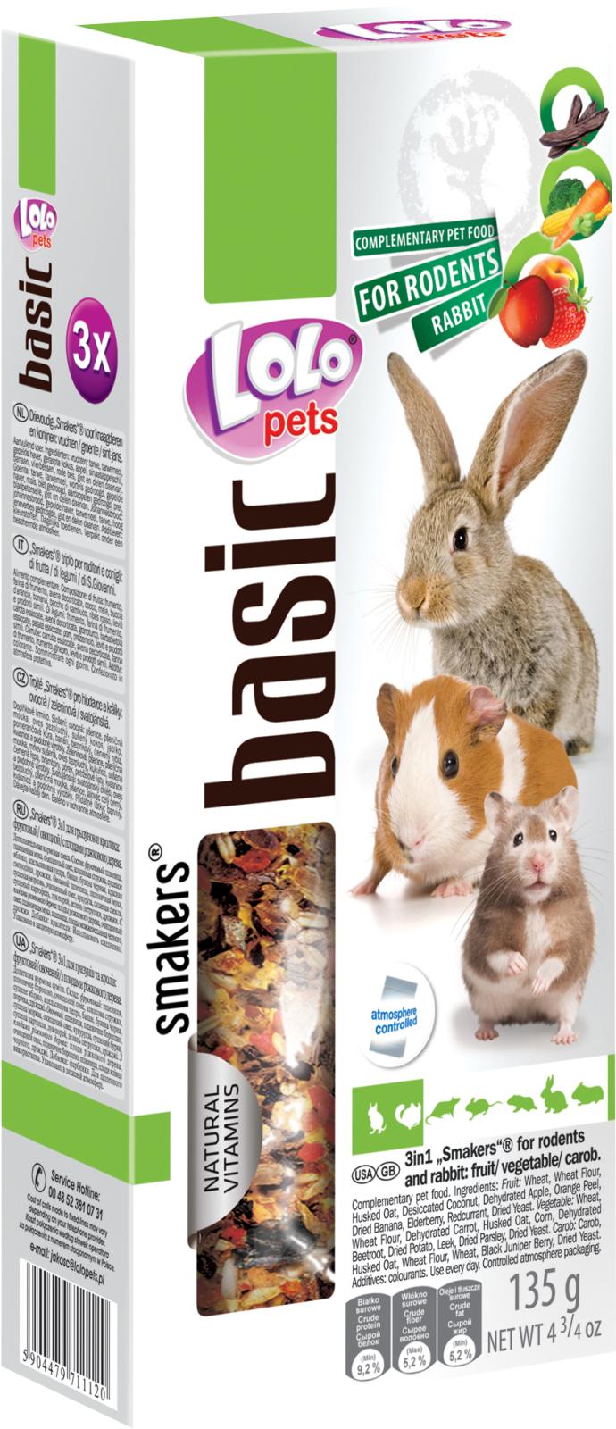 Lolo Pets Frøstænger gnaver/Kanin m. frugt/grønt