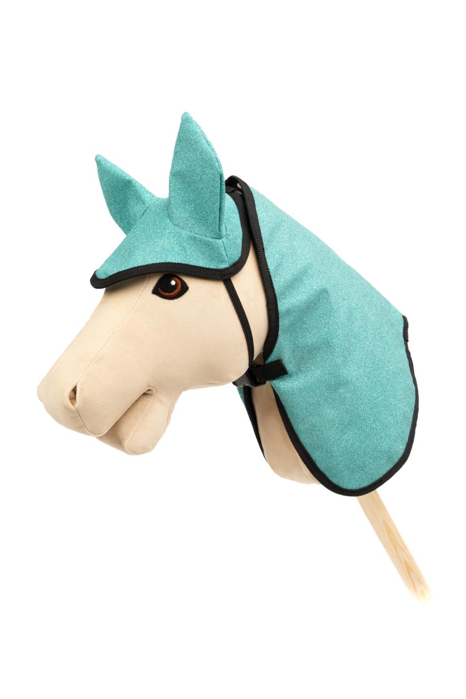 My Hobby Horse Blanket & Ear Bonnet, blue glitter