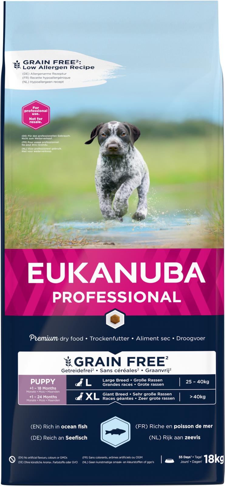 EUKANUBA Puppy & Junior Large Grainfree havfisk