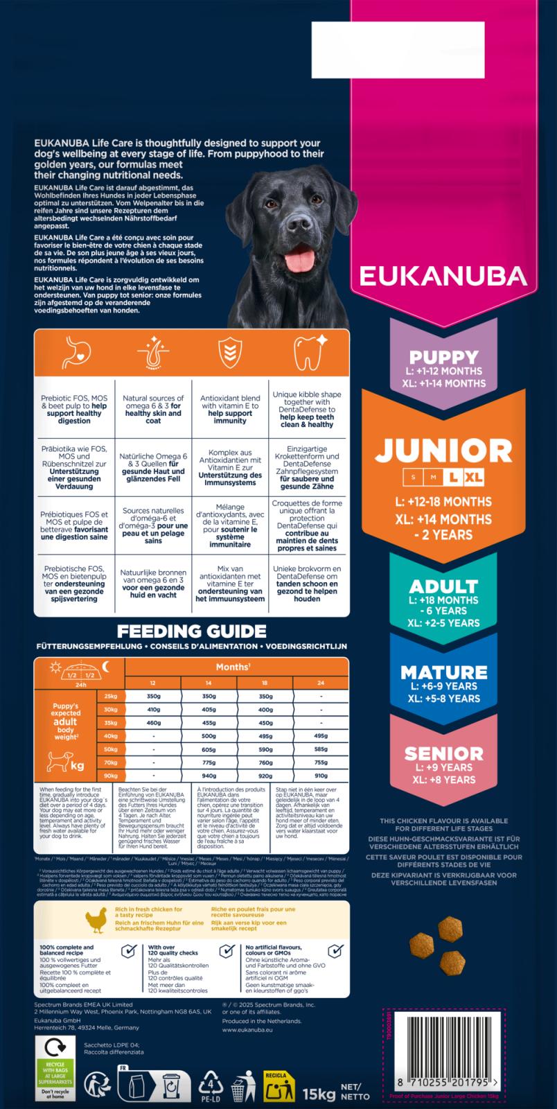 EUKANUBA Junior Large Breed Kylling