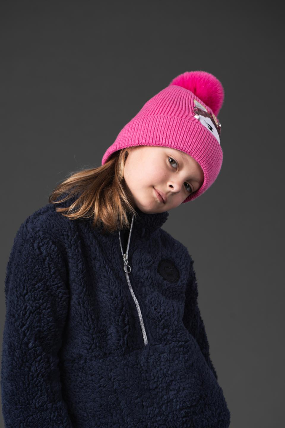 Equipage Veronika teddy med halv lynlås til børn