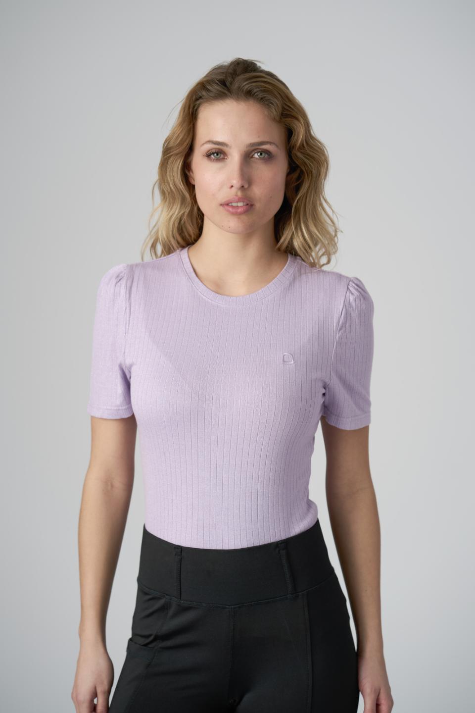 Equipage Alexa kurzärmeliges Glanz-T-Shirt
