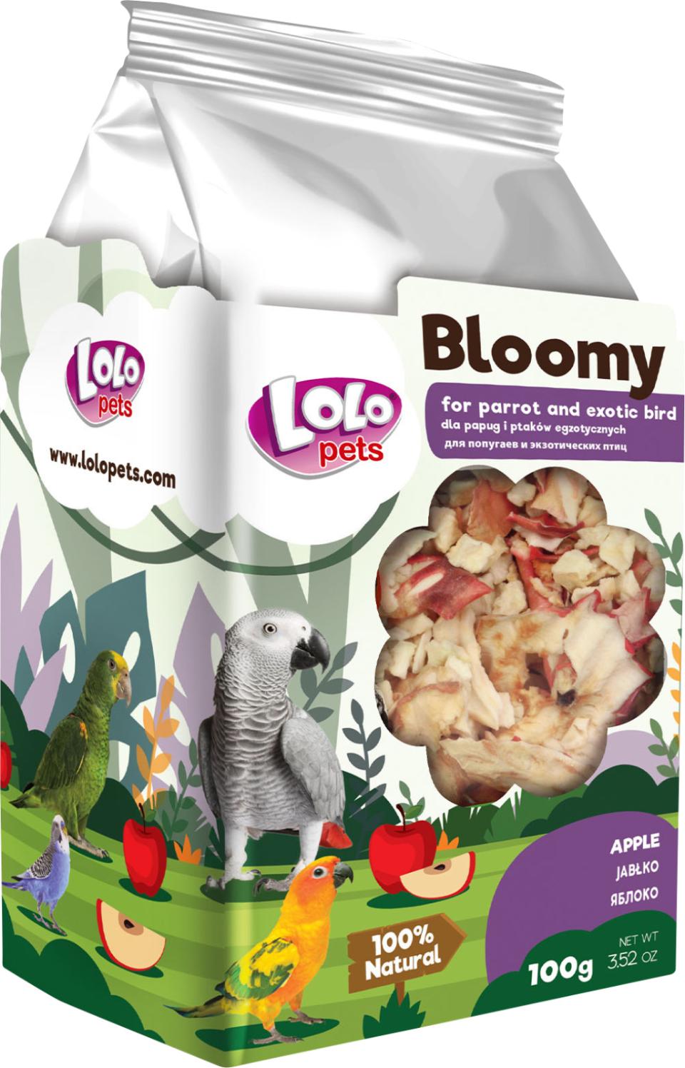 Bloomy Apple til papegøjer og eksotiske fugle