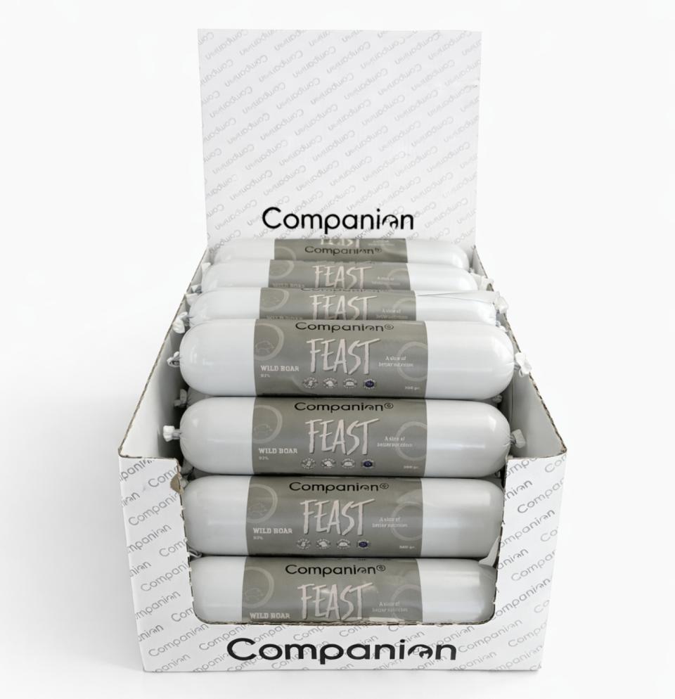 Companion+ FEAST hundefôrpølse , Villsvin