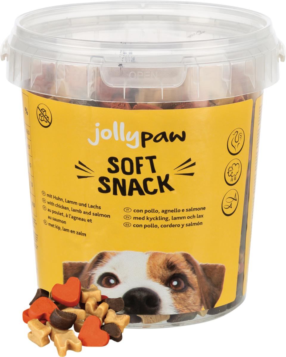 Jolly Paw Soft snack mix med kylling, lam og laks