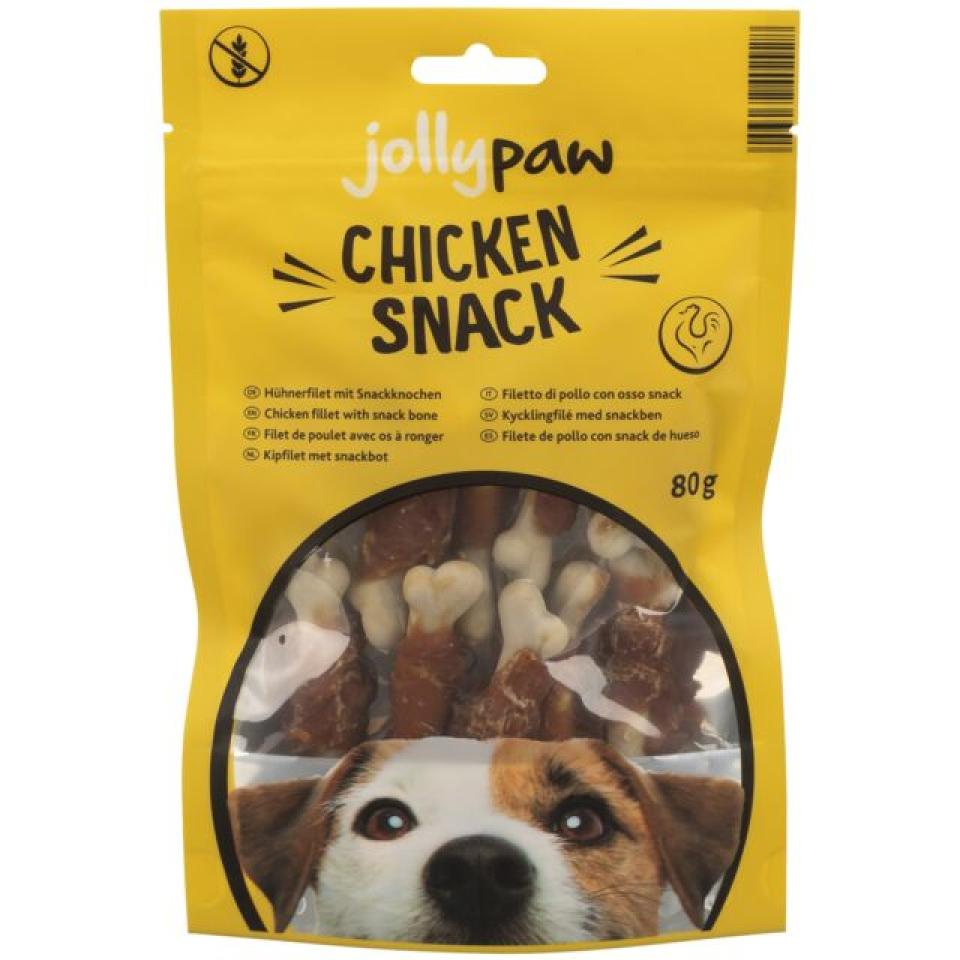 Jolly Paw Chicken Snack, kylling filet med snack ben