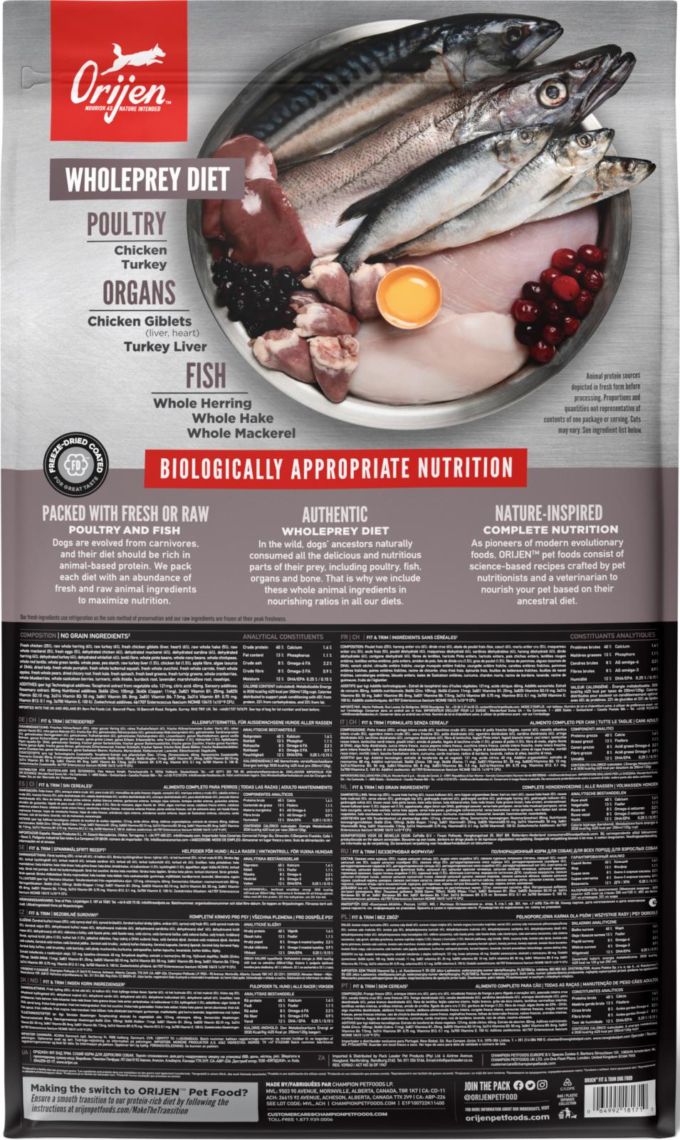 ORIJEN DOG Fit & Trim