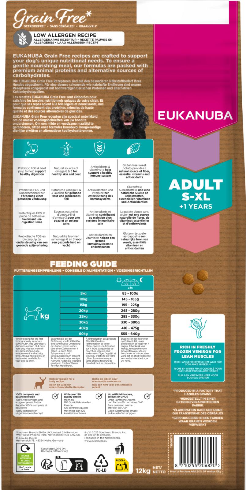 EUKANUBA Adult All Breed Grainfree hjortekød