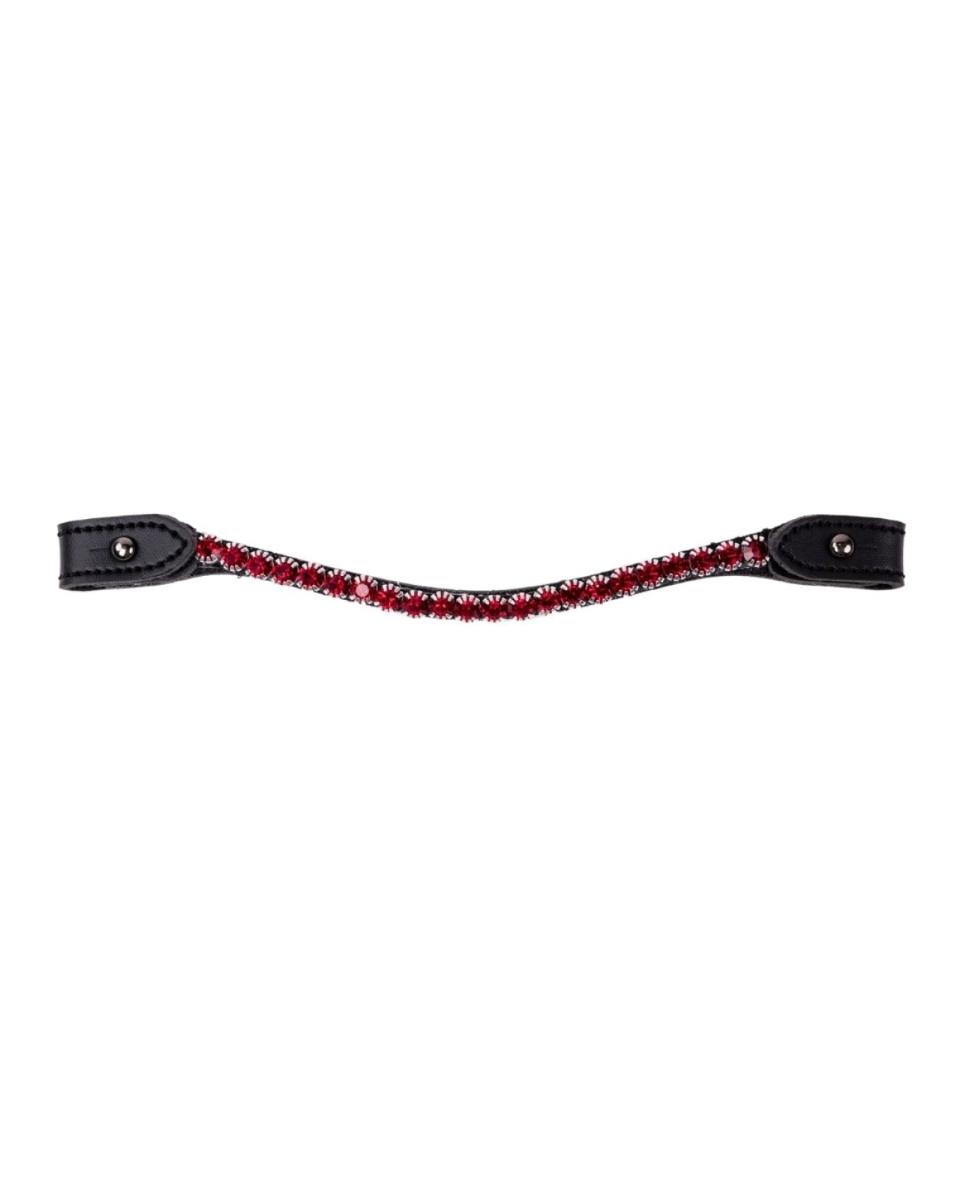 My Hobby Horse Browband, black with red stones