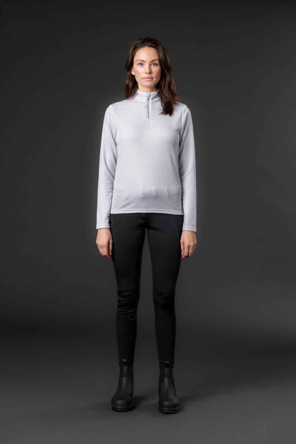 Equipage Shimmer half-zip langærmet ridebluse