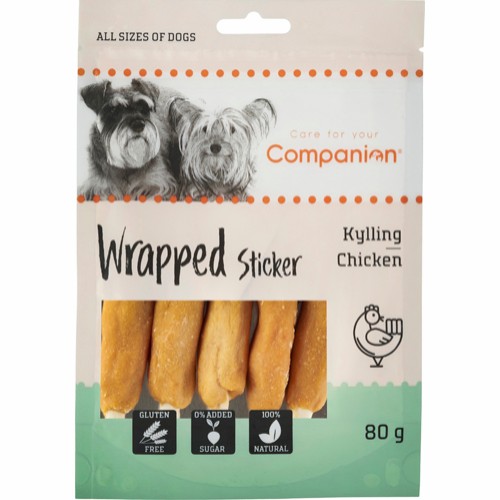 Companion wrapped chicken sticks