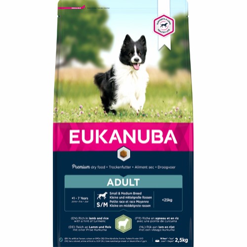 EUKANUBA Adult Small/Medium Breed Lam & Ris