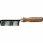 HG Mane comb alu w/wooden handle