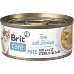 Care Cat Sterilized. Tuna Paté w/Shrimps