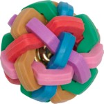 Companion rainbow rubber ball with bell