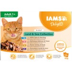 IAMS DELIGHT CAT Adult kød- og fiskesmag i gelé