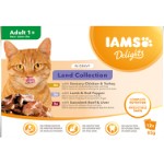 IAMS DELIGHT CAT Adult kødsmag blanding i sovs