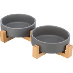 Bowl set, ceramic/wood
