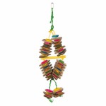 Wooden Toy with Sisal Rope, Colourful