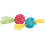 Set of rattan balls with paper band
